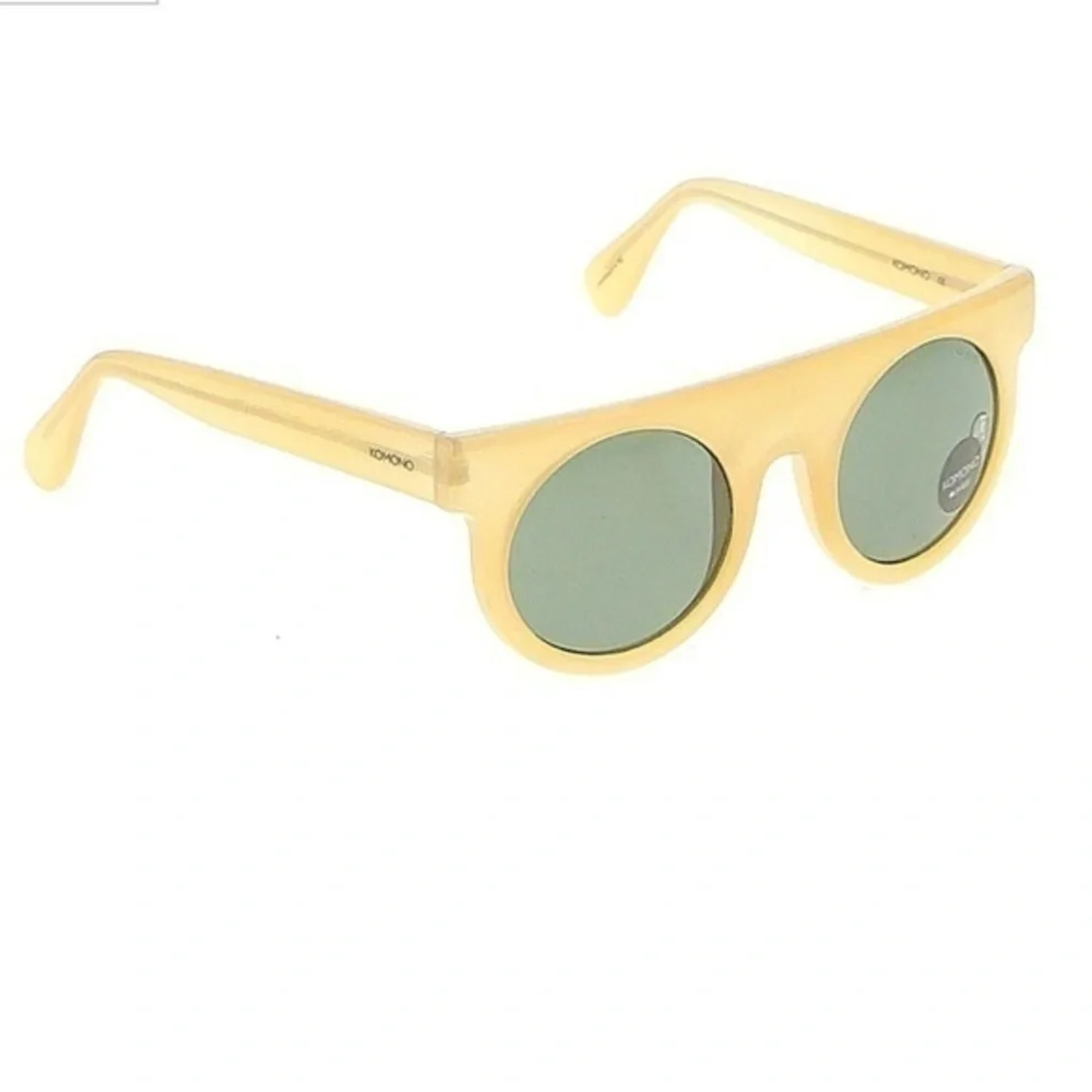 KOMONO Hippolyte Milky Bone Sunglasses NEW shield yellow gold